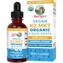 MaryRuth Organics USDA אורגני ויטמין K2 MCT טיפות עבור מבוגרים וילדים | 100 mcg K2 MK7 על מנת לשרת + אורגני שמן MCT | ויטמין K2 לבריאות העצם | בריאות הלב | Calcium Absorption | 1oz K2
