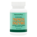 Natures Plus Papaya Enzyme - 6 מ"ג Papain - All Natural Digestive Aid Contain, Contains Amylase & Protease - 180 טבליות צ'כות (180 משרתים)