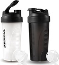 GEMFUL Shaker Bottle forחלבון Mixes 28 oz BPA-Free Leak Proof Shaker Smothies Cups with Sport Mixer 2 Pack