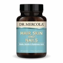 Dr. Mercola Hair, Skin and Nails - מספק ביוטין, Keratin & Hyaluronic Acid - Premium Quality - תומך בהזדקנות בריאה - Non-GMO, Gluten-Free & Soy-Free - 30 קפסולות (30 משרתים)