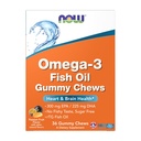 תוספי מזון אומגה 3 Fish Gummy Chews, Passion Fruit Flavor, 36 Gummy Chews