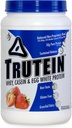 אבקת חלבון גבוהה של הגוף Trutein גבוה חלבון אבקה: 45% Whey, 45% מקרהין, 10% ביצה לבן, Gluten-Free, Low Sodium, Grass פד Whey חלבון אבקת, תוספת של התעמלות & ארוחת בוקר שקד, סטרוגים ו Cream, 2lb