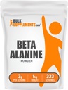 BulkSupplements.com Beta Alanine אבקה - Beta-Alanine Supplement, Pre-Workout תוסף - Unflavored & Gluten Free, 3g ל- 1kg (2.2 lbs) (Pack of 1)