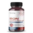 ברזל Liposomal עם ויטמין C, Folic Acid, B12, B6, B1 - תמיכה באנרגיה ו Red Blood Cell Formation - Gentle Formula - 180 קפסולות - Non-GMO, Gluten-Free - Made in USA*