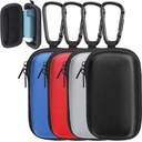Woanger 4 Pcs שמיעה מקרה קשה Asthma Inhaler נסיעות שמיעה מקרה אוזןב Portable Zipper לשאת הולדר עם Mesh Pocket עבור Inhaler ביצוע אביזרים אחרים של אבק ו Dirt
