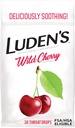 Luden's Sore גרון הקלה Lozenges for Minor Everyday Irritation & Dry Mouth, Wild Cherry Flavored טיפות, 30 Count