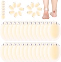 Tarpop 100 Pcs Blister Bandages Hydrocolloid Blister Pads for Heel Waterהוכחה Gel Adhesive Bandages Protectors for Feetes (Single Style)