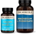 Dr. Mercola Magnesium L-Threonate & Calcium עם D3 & K2, 30 משרתים, תוספת תזונתית, בריאות העצם, non-GMO
