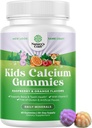Natures Craft Tasty Kids Calcium Gummies - ויטמין D & Calcium חניכיים לילדים - ויטמין עם & D עבור שריר העצם פיתוח גלטין חינם ילדים 60ct (1 Pack)