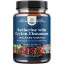 Balancing Berberine Plus 1200mg Per Server Complex - Antioxidant Berberine עם קפסולות Ceylon Cinnamon כמוסות Plus Silymarin Milk Thistle - Active PK for Heart Support 90 קפסולות