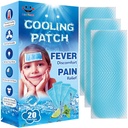 20 Sheets Easyes Kid Fever Patches for Kids Fever Discomfort & Pain Relief, Cooling Relief Fever מופחתr, Soothe Headache Pain, Pack of 20