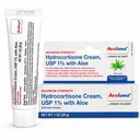 קרם הידרוקורטיזון - 1 Ounce Eczema Cream with Aloe Vera - Premium Anti Itch Cream תוספת כוח - אידיאלי עבור רש"י, Itchiness, Insect Bites, Dermatitis, Detergents, תכשיטים