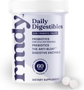 rmdy Constipation, Bloating, & Gas הקלה | הקלה מ- Diarrhea, & IBS | Probiotic for Digestive Health & Gut | 60 Sugar Free Chewable Bloating Tablets