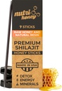 NATURAL SHILAJIT Honey Sticks - Shilajit Resin עם Raw Honey, Fulvic Acid & Trace מינרלים, Plant Based Foodsents for Energy, Immune Support & Vitality - 7 Shilajit Sticks Sticks