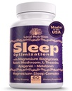 Natural Sleep Aid with Magnesium Glycinate 500 מ"ג Reishi Mushroom 350 מ"ג L-theanine 300mg Apigenin 50 מ"ג מלטונין 3 מ"ג - תוספת מגנזיום שינה לשינה עמוקה, תמיכה בשינה - 60 קפסולות שנעשו בארה"ב