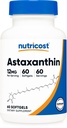 חומרים מזינים Astaxanthin 12 מ"ג, 60 Softgels - non-GMO וגלוטן חינם (2 חודשים אספקה)