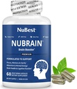 NuBrain Booster - Brain Supplement for Brain Booster, Memory, Focus & Clarity Support with St. John's Wort, גינקו בילובה, Bacopa & More - 60 קפסולות טבעוניות | 1 חודש אספקה