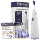נוסע SinuPulse עם 90 Sinuair Packets - Cordless Pulsating Nasal Irrigation Sinus Rinse System, Space Saving Cleaner & Relief Machine for Travel, יותר יעיל מ Neti Pot או Nose Spray