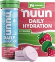 Nuun ויטמינים Electrolyte Tablet עם ויטמין D, C, E, A, & B6, Folic Acid, Magnesium & 4 אלקטרוליטים חיוניים אחרים, Gluten Free & Vegan, Strawberry Melon, 8 Pack (96 לשרת Total)