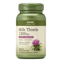 GNC Herbal Plus Milk Thistle 1300 מ"ג תוספת כוח, Vegetarian, תומך בתפקוד Liver בריא, 120 משרתים