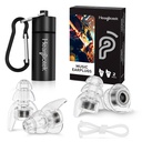 אוזניות הקונצרטים Hearprotec, 2Pairs Reusable High Fidelity Musician Ear Plugs for Concerts Loud Music-Noise Reduction אוזניות להגנה על אוזניים עבור Rave, Festival, Music,Tinnitus Reliefs