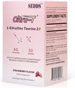 L-Citrulline Turine 2:1, Strawberry-Flavored L Citrulline אבקה Citrulline תוספי מזון, אבקת טאורין טבעוני, Caffeine חינם, Gluten חינם, 30 Pack