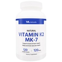 ML Naturals Naturals ויטמין K2 MK-7 120 mcg 120 קפסולות ירקות. MK 7/9 (99% All-Trans MK-7. תומך ב- Bone & Heart Health, מסייע לקדם בריאות וחילונית, NSF-Certified & cGMP-Compliant.