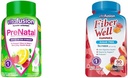 Vitafusion PreNatal Gummy ויטמינים, Raspberryade Flavored, ויטמינים הריון לנשים & סיבים טוב סוכר חינם סיבים, Peach, Strawberry ו BlackBerry Flavored