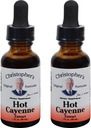 הפקה מקורית של כריסטופר Hot Cayenne Extract, 1 fl oz - Natural Herbal תוסף - חבילת 2