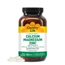 המדינה Life Calcium Magnesium Zinc עם ויטמין D3 ו- L-Glutamic Acid, תוספת תזונתית לתמיכה העצם, Gluten חינם, 1000mg / 500 מ"ג / 25 מ"ג, 180 טבליות
