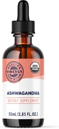 Vimergy USDA אורגני Ashwagandha נוזל לחלץ - 27 2mL (2 Droppers או 48-54 טיפות) משרתים (220 מ"ג לחלץ לשרת). מתח הסתגלות, קוגניטיבית ושינה תמיכה. אלכוהול חינם, non-GMO (55 mL)