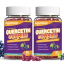 2 Pack Quercetin Gummies, 1000 מ"ג Quercetin עם Bromelain Zinc Elderberry, Immune & Antioxidant תמיכה, חניכיים טבעוניות למבוגרים וילדים, 120 הרוזן ספירה