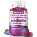 סוכר חינם 2000 מ"ג Glucosamine Chondroitin חניכיים, תוספת גלוקוזאמין עם Chondroitin MSM & Turmeric, תמיכה משותפת, תמיכה משותפת תמיכה אנטי-חמצן תמיכה - 60 מסטיק