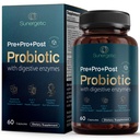 Premium 4in-1 Probiotic Prebiotic, Postbiotic & Digestive Enzymes for Men & Women - Supports Gut, Digestion & Immunity -Complete Gut Health with Pre, Post, Probiotics & Enzymes - 60 קפסולות