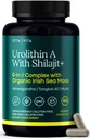 Urolithin-A Complex wlajit, Organic Sea Mosss, Ashwagandha & Tongkat Ali, אנרגיה טבעית, Libido, הורמון איזון, להתמקד גברים ונשים (Made in USA - 3rd Party Tested)