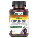 DeVA טבעוני Quercetin 500 מ"ג פלוס 25mg Zinc עם Elderberry, Echinacea ו Oregano Extracts - No Animal Ingredients - 90 טבליות, 1-Pack