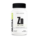 NutraBio Zinc Chelate מינרלים תוספת - עבור צמיחה נכונה, פיתוח ובריאות החיסון - 30 מ"ג של Zinc לכל קפסולות צמחוניות - 120 משרתות