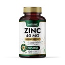 נבנה על ידי Nature Zinc 40 מ"ג - High-Potency Immune Support & Antioxidant תוסף - מקדם בריאות העור & Wound Healing - Zinc Gluconate - non-GMO, Gluten Free - 120 טבליות