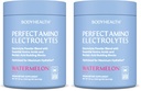 BodyHealth PerfectAmino Electrolytes אבקת No Sugar, hydrotion Fasting Keto Zero Sugar Electrolytes לשתות Mix with Trace מינרלים - NSF מוסמך עבור ספורט - Watermelon - 66 משרתים (Pack of 2)