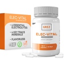 GREZ Elec-Vital Electrolyte קפסולות - 8 אלקטרוליטים חיוניים ו- Key Trace מינרלים - סוכר חינם - ללא ספק - תמיכה מינרלית הידרה - 90 קפסולות במשך 30 ימים
