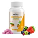 Heivy New Children Multivitamin Chewable - 120 טבליות עבור העצם, עין ובריאות ויטמין - תומך צמיחה ופיתוח עם ויטמין D3, C & B-Complex