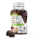 Vite Iron Gummies לילדים עם ויטמין C - תמיכה באנרגיה, פורמולה של תאי דם, Blood Builder Anemia Kids Iron Supplements - טבעוני, Gelatin חינם, Gluten Free - Tasty Chewable Grape Flavored