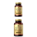 Solgar ויטמין K2 (MK-7) 100mcg, 50 קפסולות ירקות - תומך ויטמין בריאות העצם D3 (Cholecalciferol) 250G (10,000 IU), 120 Softgels - תמיכה במערכת החיסון