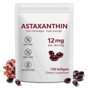 Astaxanthin 12 מ"ג, 120 Softgels, 4 חודשים אספקה, Premium Astaxanthin Antioxidant תוספים עם פעילות אנטי-חמצן, תומך העין, Immune, Joint, Skin Health, Internal Circulation