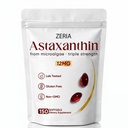 Zeria Astaxanthin 12mg, Natural Microalgae Antioxidant תוספי מזון, מסייע להגן על תאים ממתח אוקסידטיבי, חברות עור ואליטות, מקדם עור בריא ועיניים, 150 Softgels