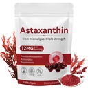 Astaxanthin 12 מ"ג, 120 Softgels, Premium Astaxanthin Antioxidant תוספים עם פעילות אנטי-חמצן, תמיכה בעין, בריאות העור, Immune, Internal Circulation