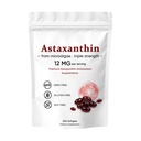 Astaxanthin 12mg, Premium Astaxanthin Antioxidant תוספים, תומך העין, העור, Immune, Joint, Internal Circulation, non-GMO מאומת וגלוטן חינם - 200 Softgels