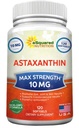 תוספי תזונה מזוהמים AStaxanthin - גלולות אלומיניום Astaxanthin מן Haematococcus Pluvialiss לחלץ אנרגיה טהורה - מקס כוח 10 מ"ג - 120 Softgels