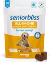 Vetnique Seniorbliss Senior Dog Multivitamin with Glucosamine, Omega 3 Fish Oil, and Probiotics - for Dog Joints, Digestive and Immune Support for Optimal Health (All-in-One Daily Vitamin, 30 Ct)