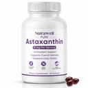 NutraWell Astaxanthin 12mg, עם שמן קוקוס, תוספת תמיכה אנטי-חמצן, non-GMO, Gluten Free, 60 Softgels